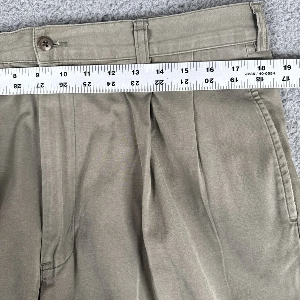 Polo Ralph Lauren Hammond Pants Mens 36x33 Olive Green Pleated Cuffed
